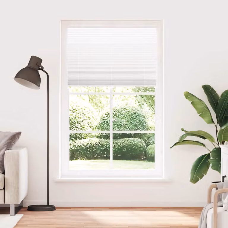 vidaXL Tenda Plissettata Bianca 115x200 cm Larghezza Tessuto 114,4 cm