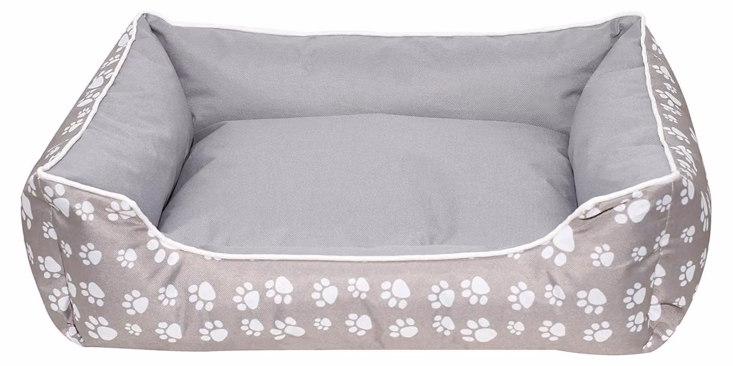 Set di 2 letti beige per cani e gatti, dimensioni 60 x 50 x 15 cm