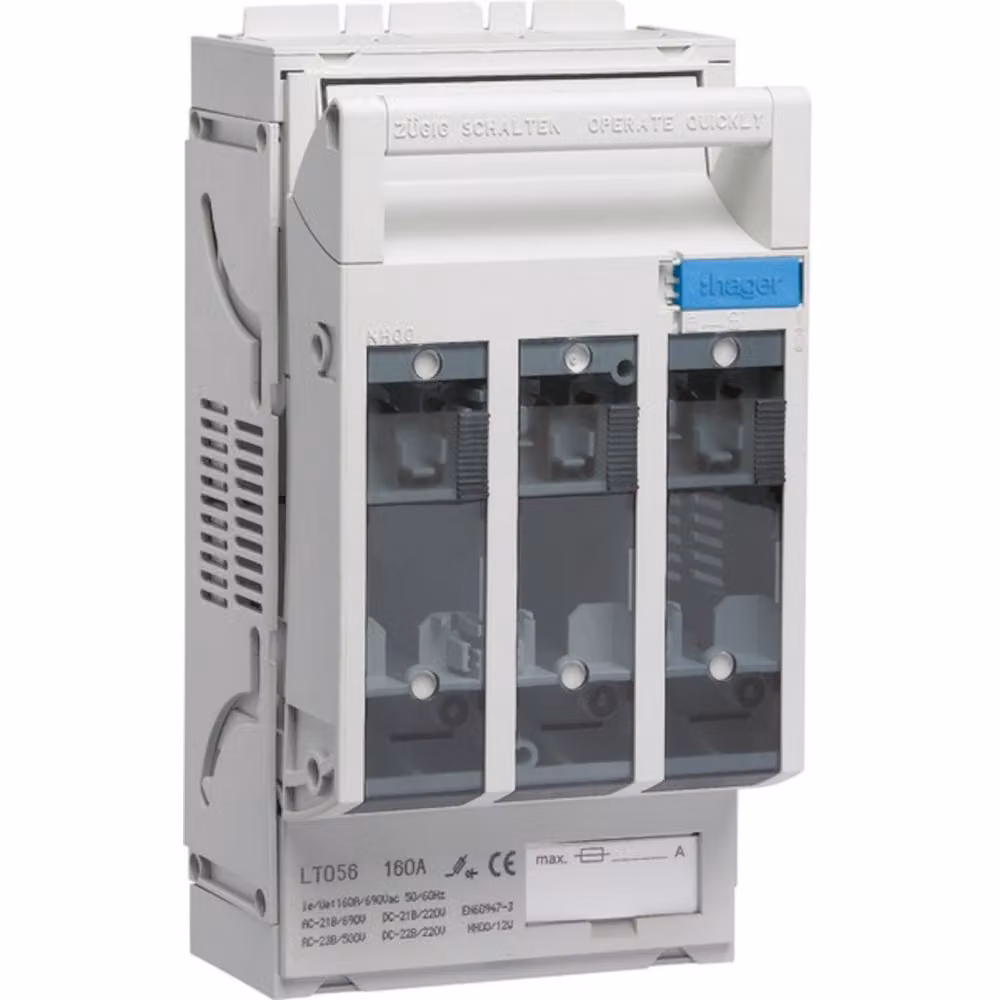 Fusibile sezionatore Hager NH00,3x160A LT053