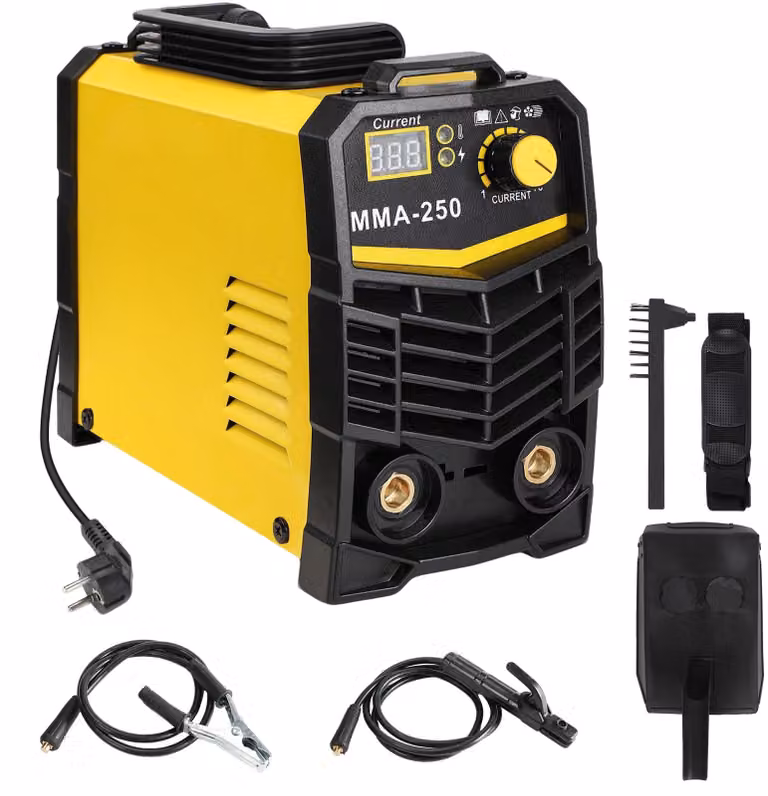 Saldatrice inverter IGBT, design portatile, intervallo di corrente regolabile, colore giallo