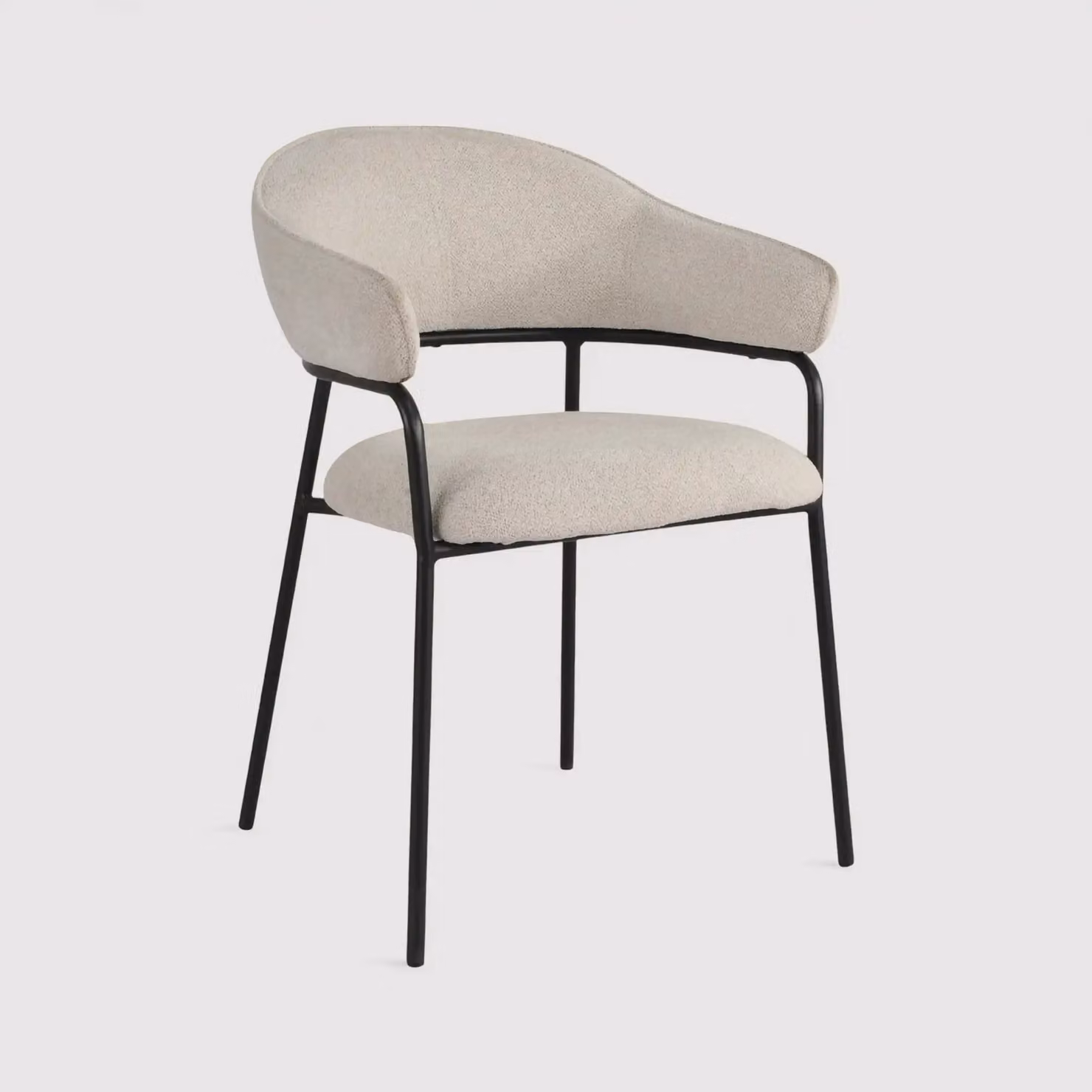 Bakla - Set 2 sedie design da soggiorno bianco perla