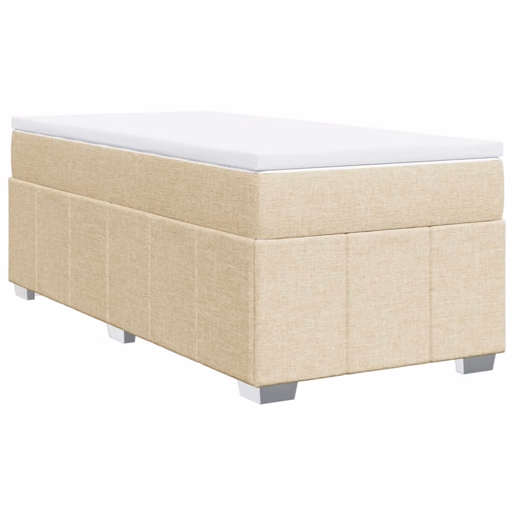 Giroletto a Molle con Materasso Crema 90x200 cm inTessuto