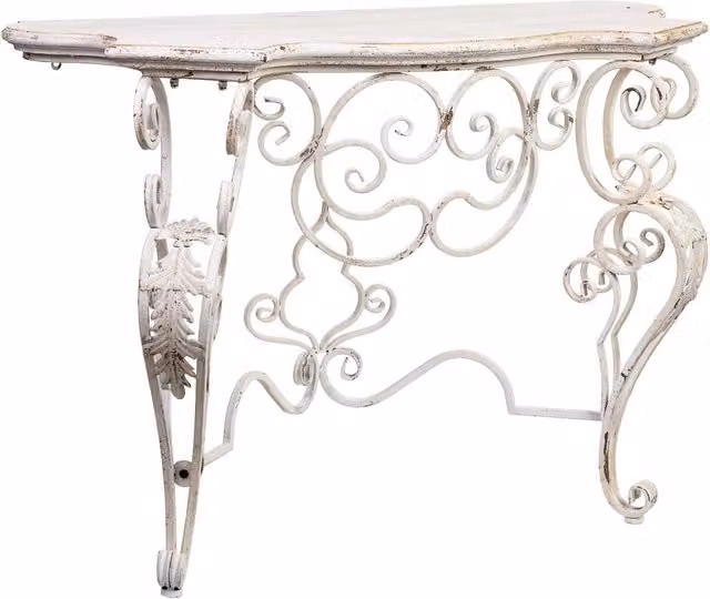 Console in legno e metallo finitura invecchiata 114x43x80h cm