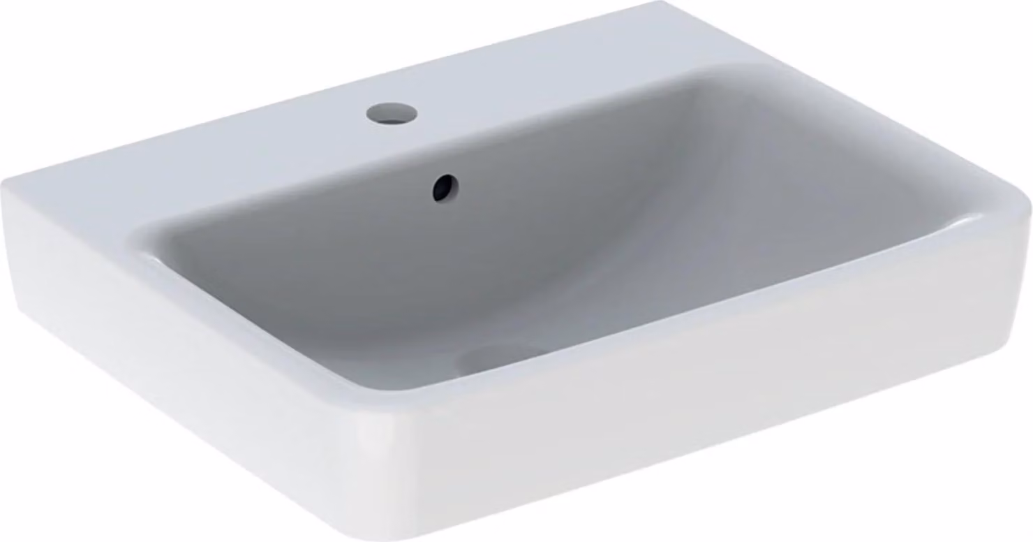 Geberit Renova Plan, lavabo, 55x44 cm, 1 trou pour robinet, avec trop-plein, 501632, 501.632.00.1, 501.632.00.1