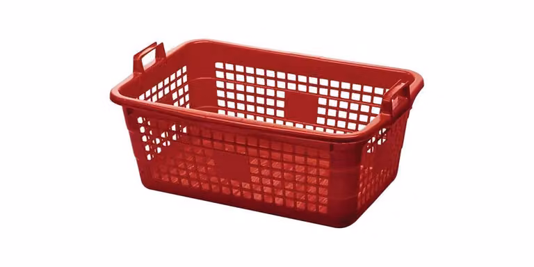 Cestino Lockweiler PE rosso 45l 620x425x250mm