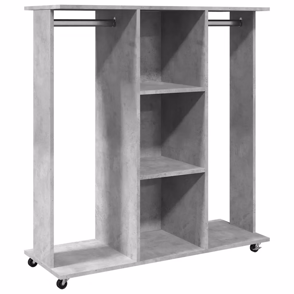 Armadio con ruote vidaXL in legno multistrato grigio, L: 102 cm, P: 38 cm, H: 110 cm – 2
