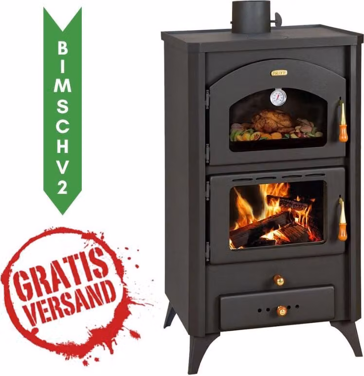 Cucina a legna con forno Prity modello FGR 14,2 kW con piedini