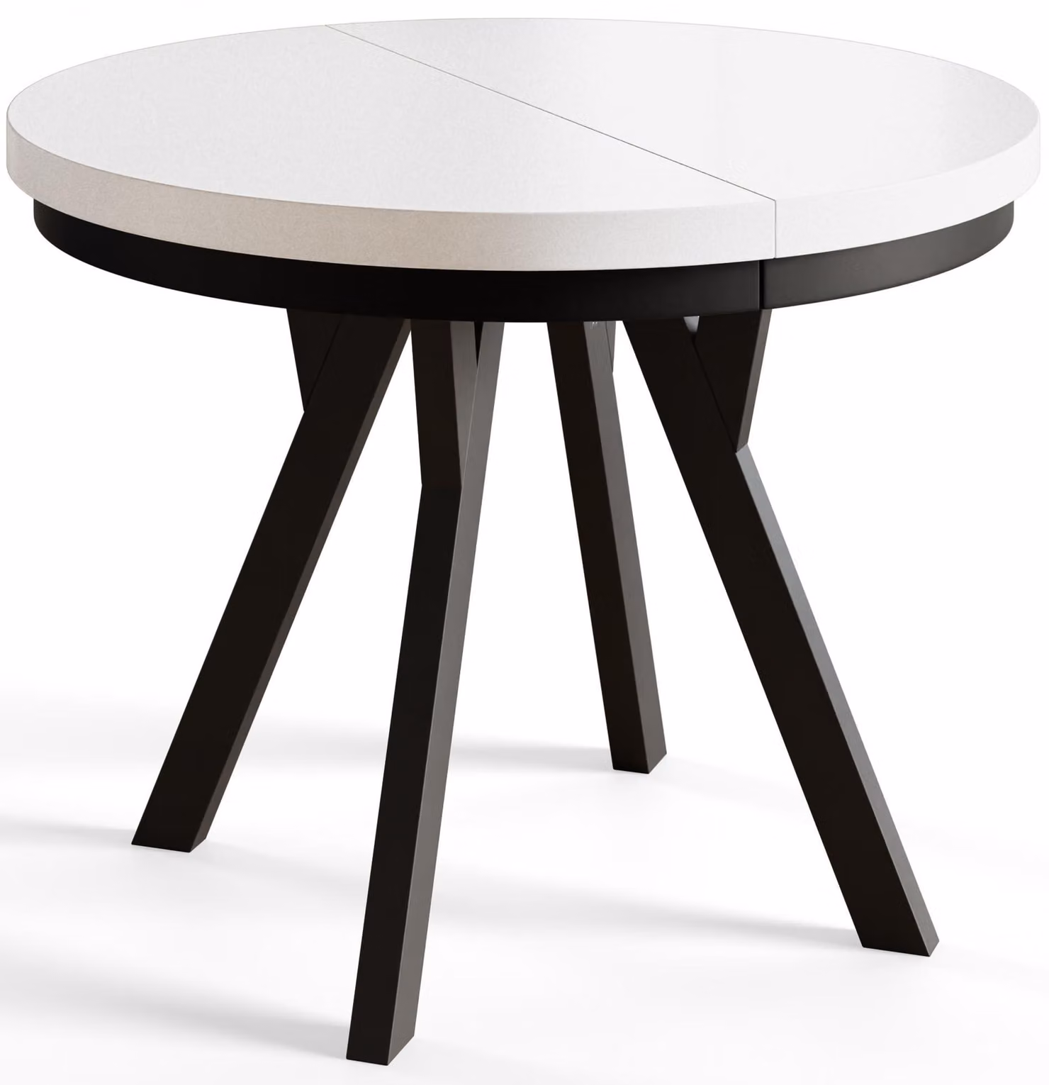 Alpi Moebel, Tavolo da Pranzo Evo, Tavolo per Mangiare Allungabile, Diametro da 90 - 190 cm, Bianco