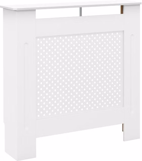 Copritermosifone moderno in legno HOMCOM, colore bianco, L 78 cm x H 82 cm x P 19 cm