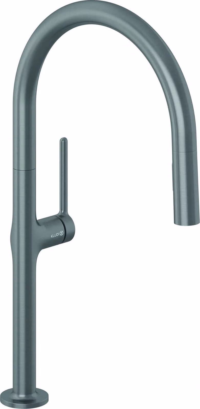 Kludi REEF, miscelatore monocomando per lavello, doccetta estraibile, finitura Gunmetal, 1 pz.