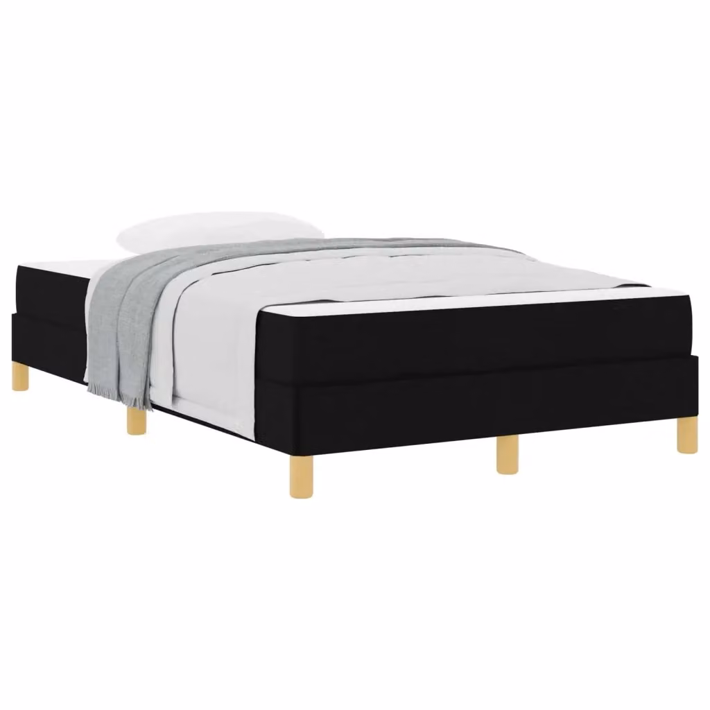 Letto moderno con materasso a molle a tasche vidaXL in tessuto nero L/P: 120 x 200 cm – 2