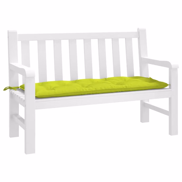 vidaXL Cuscino per Panca Verde in Tessuto Oxford Idrorepellente e Traspirante L/P/H: 120 x 50 x 7 cm