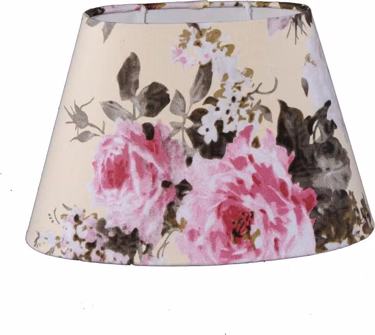Paralume per lampada da tavolo ovale crema rose fiori applique lampada da comodino