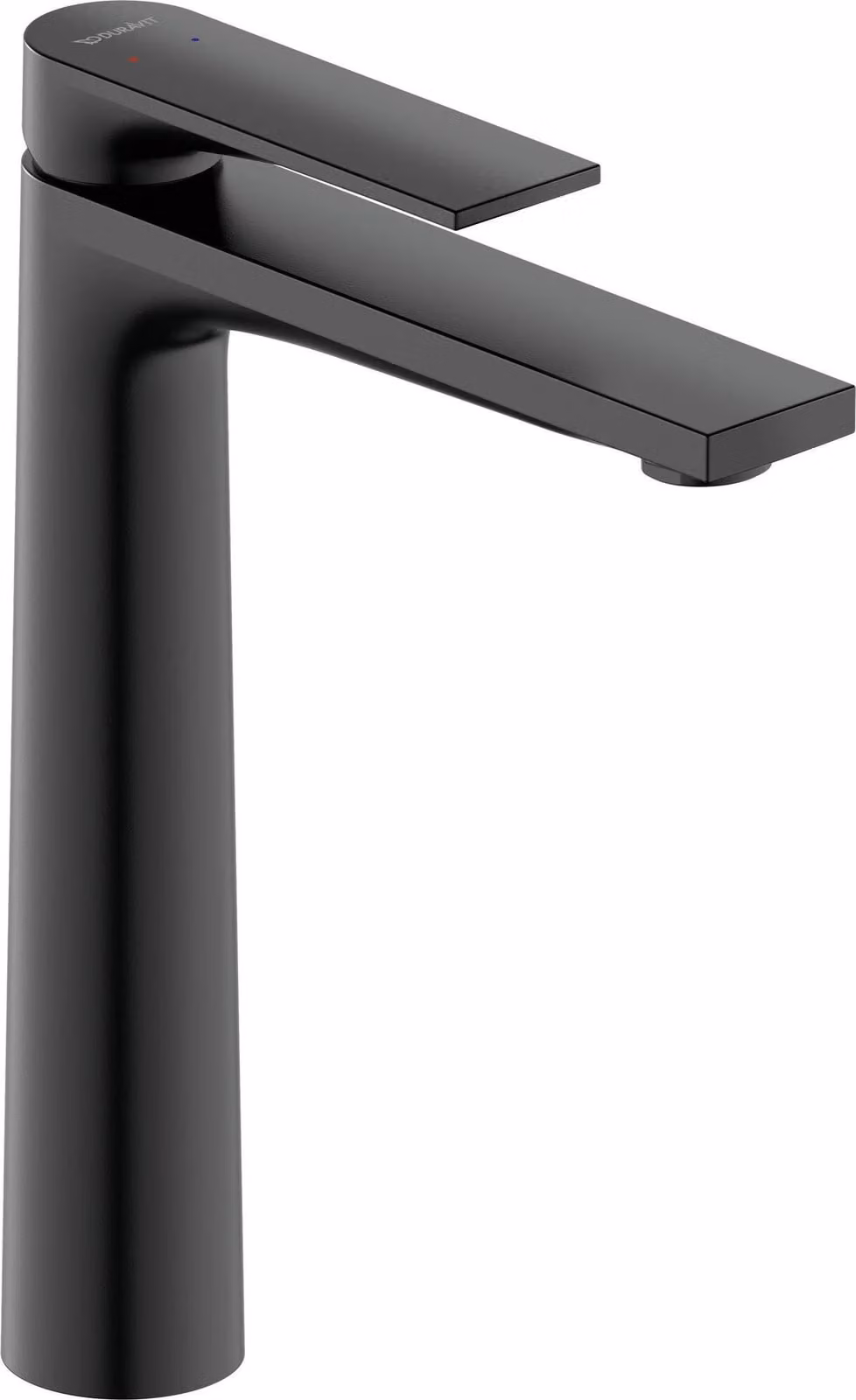 Miscelatore per lavabo, modello XL, nero opaco, con bocchetta di 155 mm, confezione singola