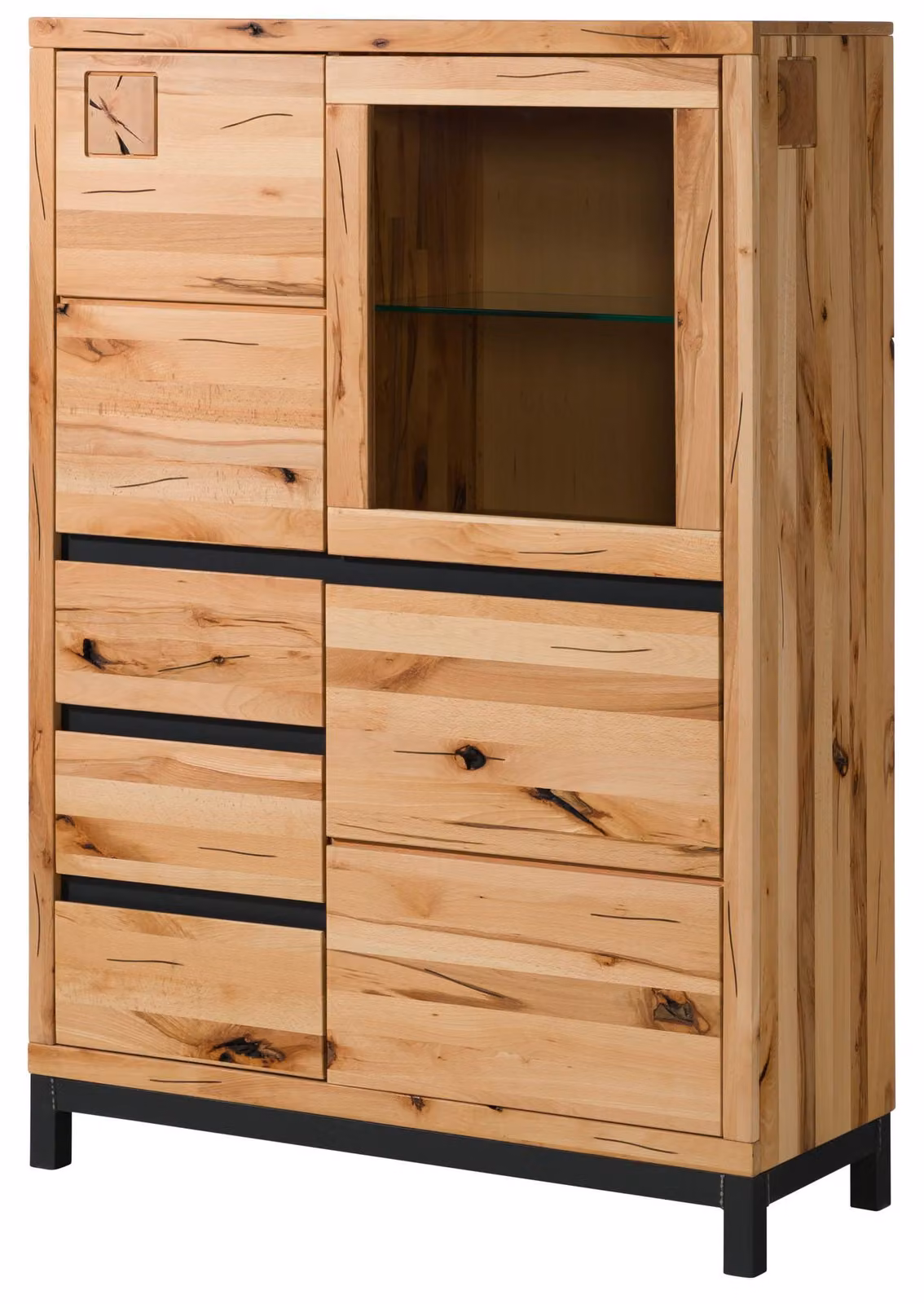 MASSIVMOEBEL24 | Credenza in legno di faggio 103x40x148 oliato naturale VILLANDERS #106