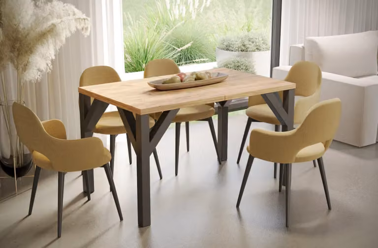 Tavolo pieghevole BALTIKA 130(185)x90 rovere oro artigianale