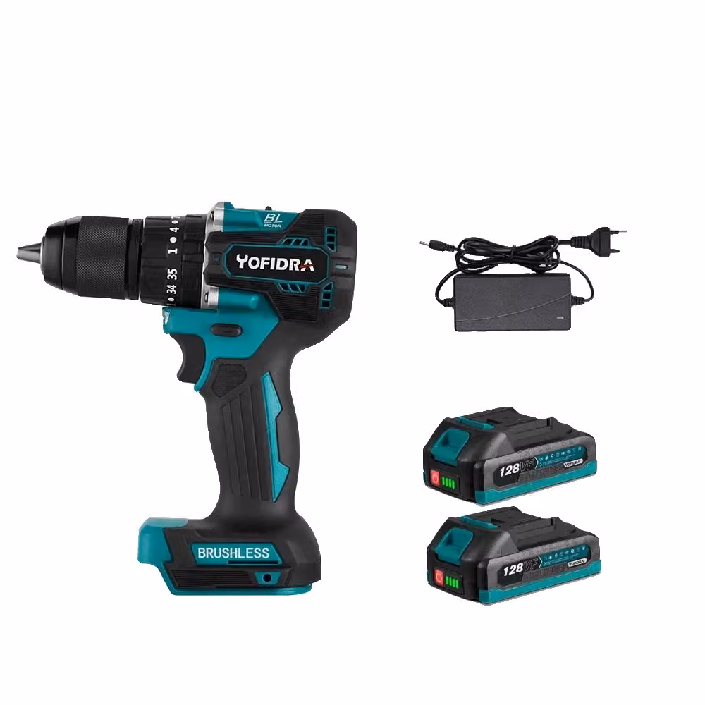 Avvitatore a impulsi elettrico a batteria, motore brushless, 35+3 impostazioni di coppia, incluse 2 batterie, 2 batterie spina UE
