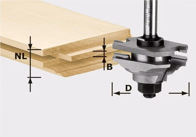 Fresa per profili Festool con codolo HW da 8 mm, HW S8, D46 x D12-FD | 490643