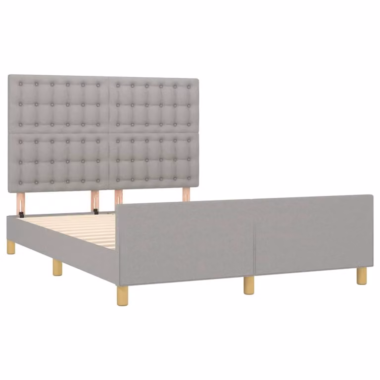 Giroletto senza Materasso Grigio Chiaro 140x200 cm Tessuto