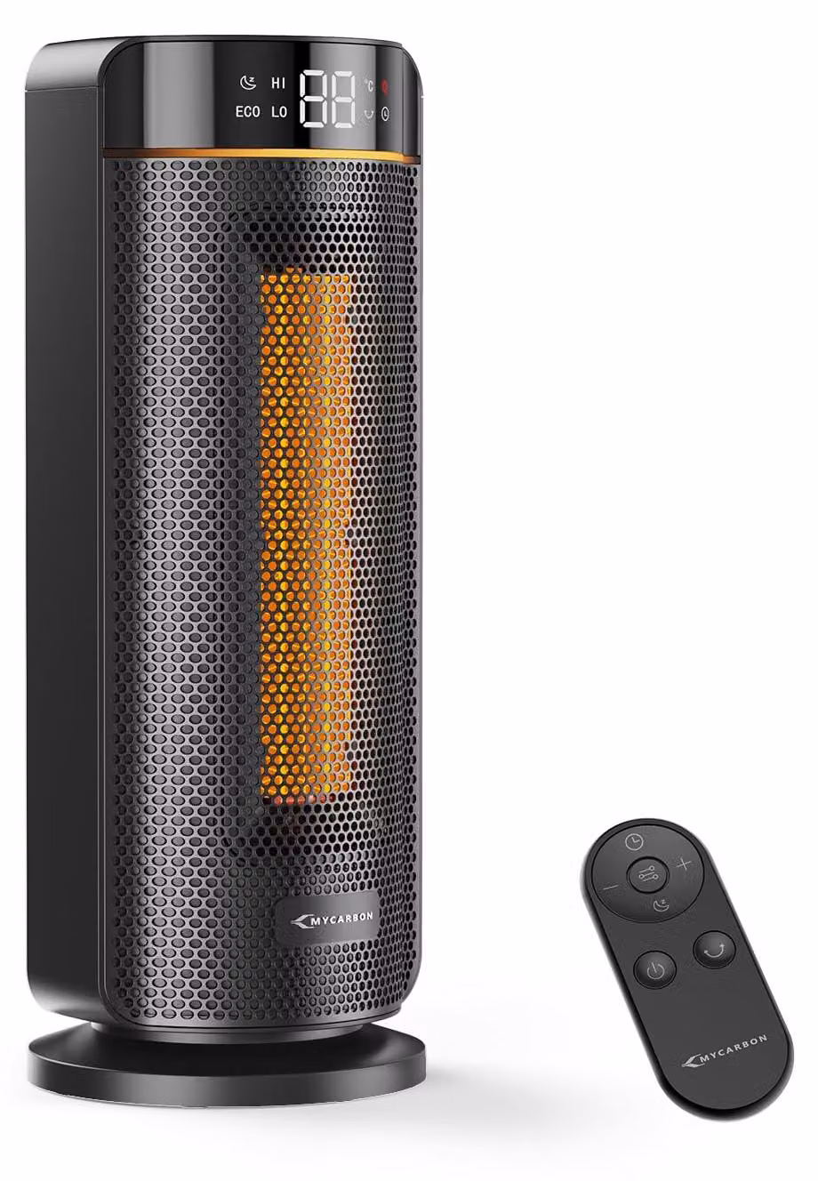 Riscaldatore elettrico a torre - 1900 W - Nero - Radiatore silenzioso per uso interno