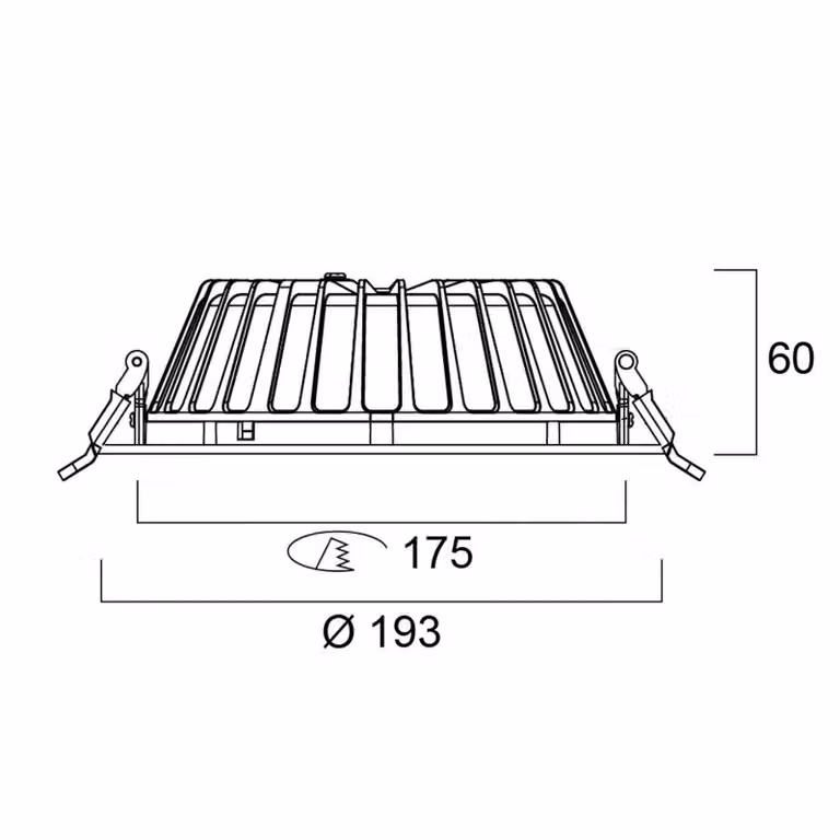 Sylvania Faretto a LED Insaver Slim, Ø 17,5 cm, 840, DALI dimmerabile, Bianco / Opale, Studio / Ufficio, Alluminio