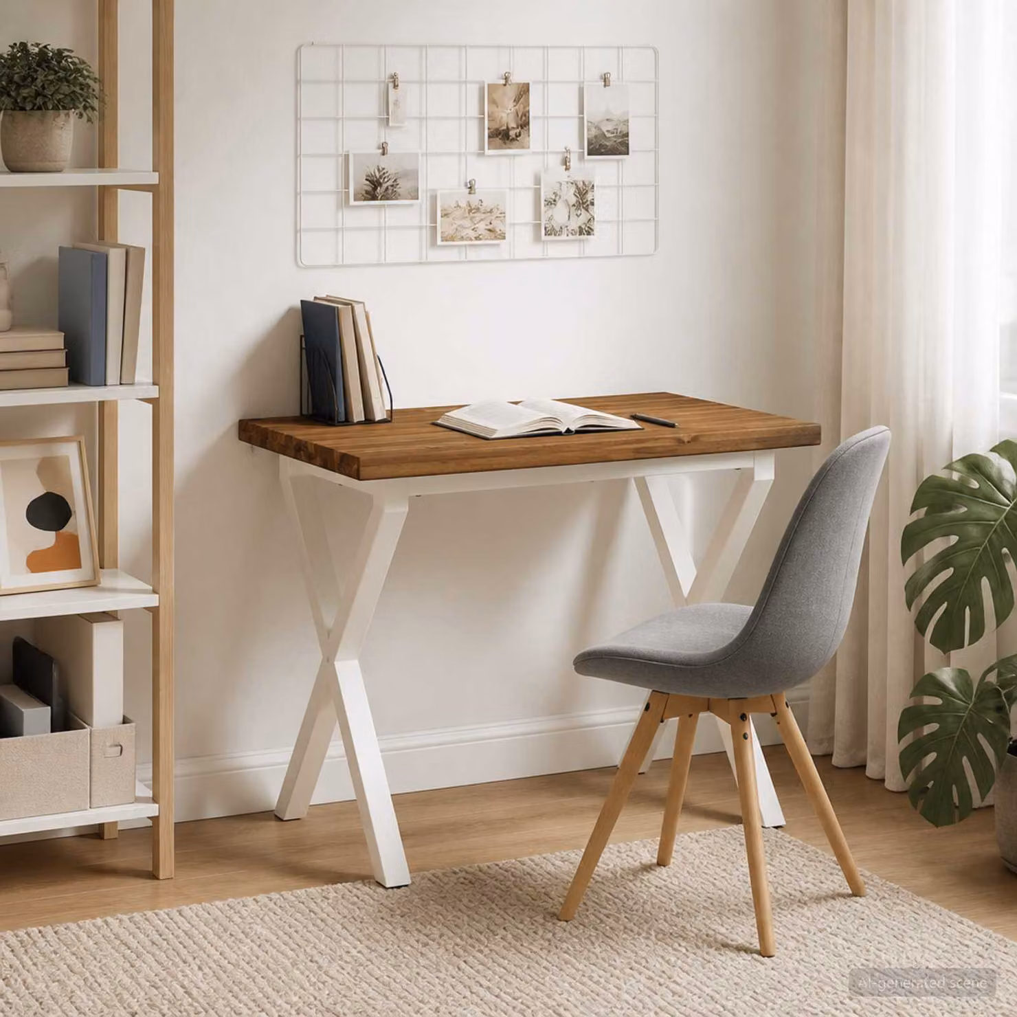 vidaXL 90 x 55 x 75 cm Legno di Acacia Massello Naturale e Bianco