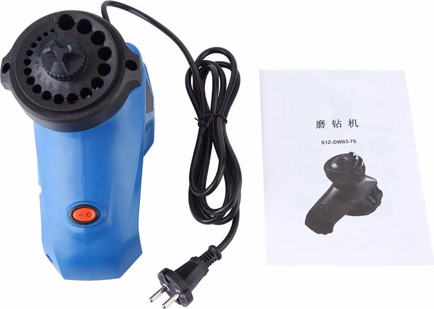 Affilatrice elettrica per trapani, trapano a rotazione, affilatrice, affilatrice per trapani, 220 V, spina UE