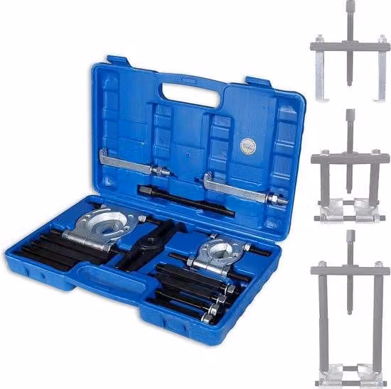 Set di 14 pezzi per l'estrazione di cuscinetti, con rotazione del cuscinetto - Testa sferica in gomma - Coppia di serraggio - Utensili manuali - Estrattore di chiodi