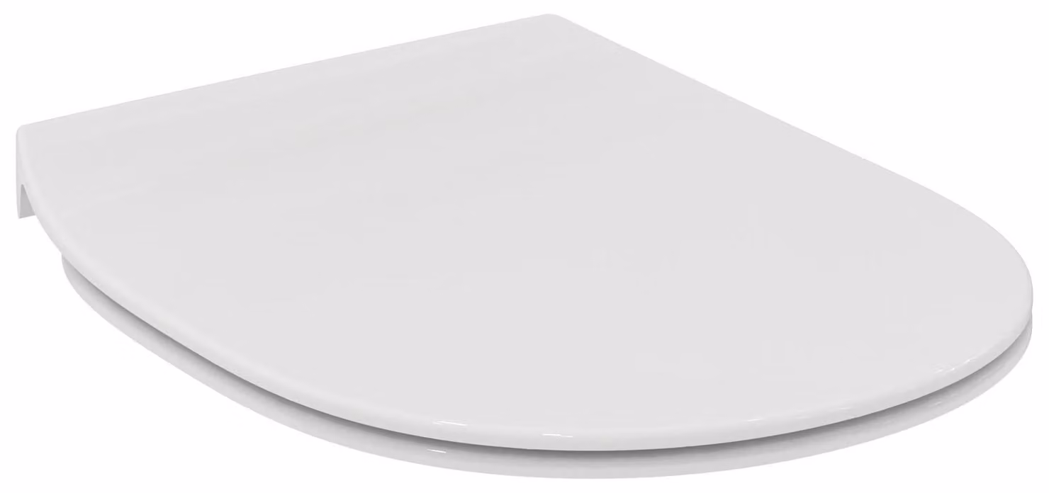 Copertura per WC piatta, chiusura rallentata, colore bianco