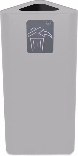 Pattumiera per raccolta rifiuti Giordanoshop in acciaio verniciato con coperchio a ribalta e pittogramma magnetico, Bianco e Grigio, L: 38 cm, P: 38 cm, H: 80 cm