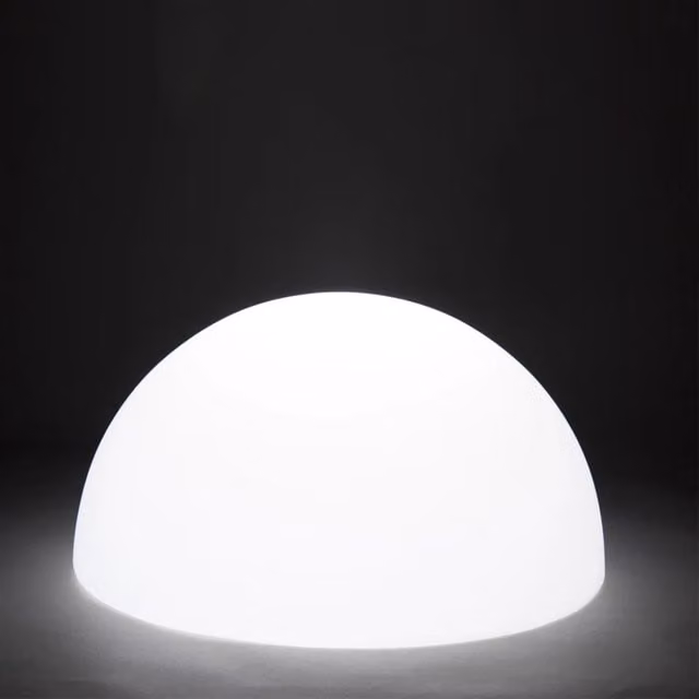 Lampada semisferica Kloris in polietilene bianca per esterno Ø 45 cm