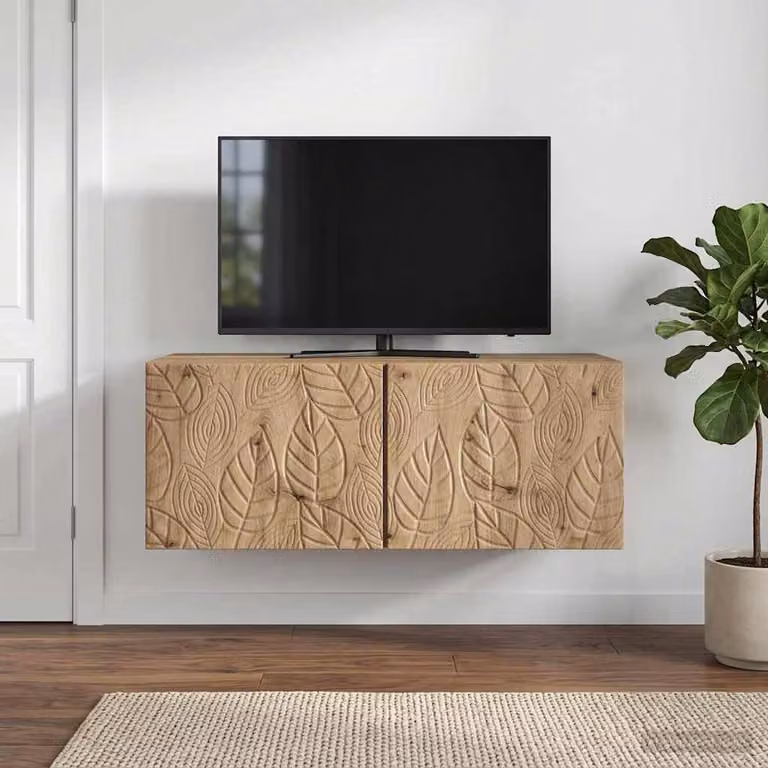 vidaXL Mobile Porta TV da Muro in Legno Rovere Marrone Stile Vintage L: 59,5 cm, P: 31 cm, H: 30 cm