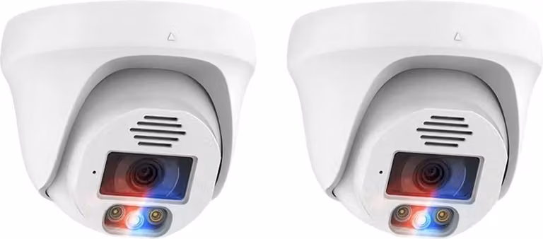 Telecamera di sicurezza, risoluzione elevata da 8MP, visione notturna intelligente a infrarossi, confezione da 2 telecamere da 8MP