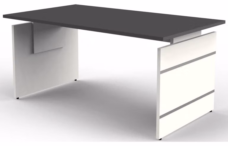 Scrivania Form 4, regolabile in altezza manualmente, antracite, dimensioni piano d'appoggio:160 x 80 cm