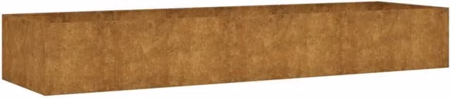 Fioriera rialzata HELLOSHOP26 in acciaio corten marrone per giardino e terrazza L: 280 cm, P: 80 cm, H: 40 cm
