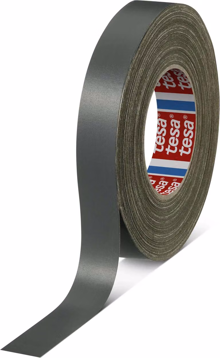 tesaband 4657 Nastro speciale in tessuto resistente alle alte temperature, 50 m x 25 mm, grigio
