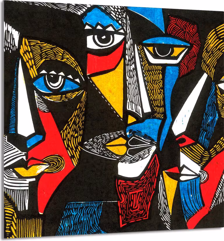 GLASPLATTE FÜR KÜCHE 60x65 Pop Art