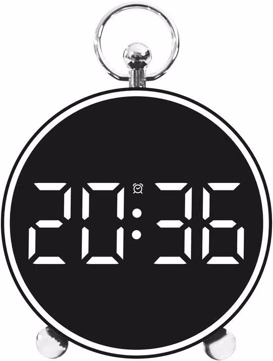 Orologio da parete elettronico a LED bianco