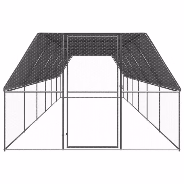 Gabbia per polli da esterno Videx in acciaio zincato grigio L: 12 m, P: 3 m, H: 2 m