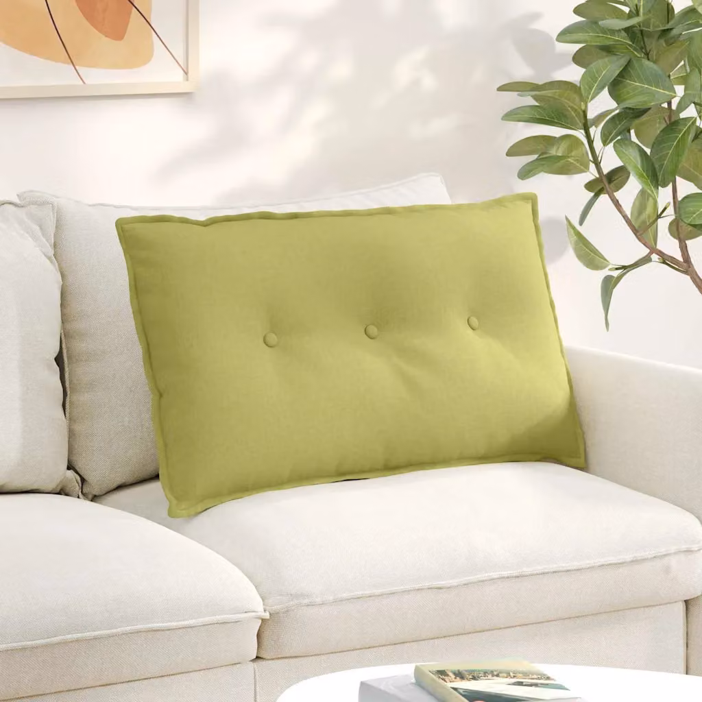 Cuscino per schiena vidaXL verde chiaro con rivestimento rimovibile in poliestere L 80 x P 19 x H 50 cm