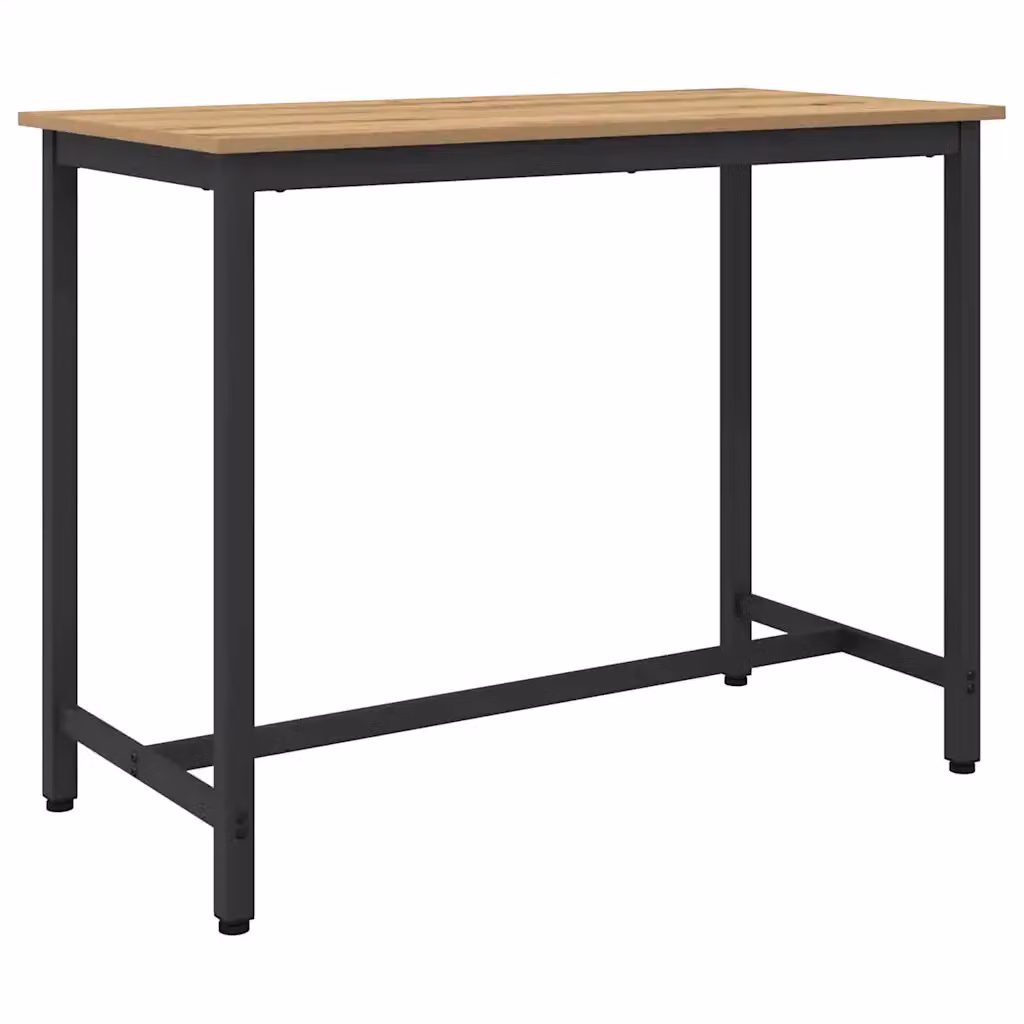 vidaXL Scrivania Moderna in Rovere e Metallo, L 100 x P 50 x H 76,5 cm