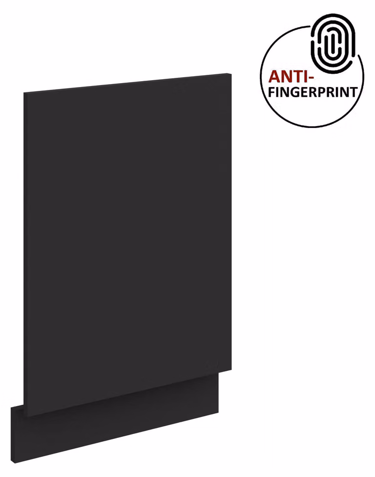 Pannello frontale per lavastoviglie da incasso da 45 cm ARIA Nero ultra opaco + Nero opaco, frontali di alta qualità con rivestimento anti-impronta, cucina a incasso