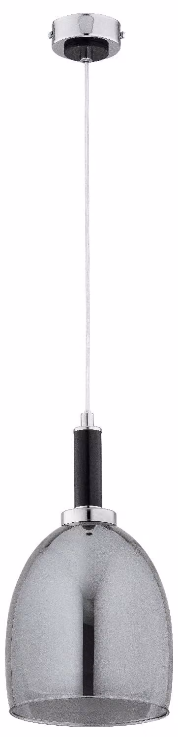 Lampada a sospensione LISSY cromata nera 1xE27x15W vetro, dimensioni: 90x17x17 cm, IP20 Alfa