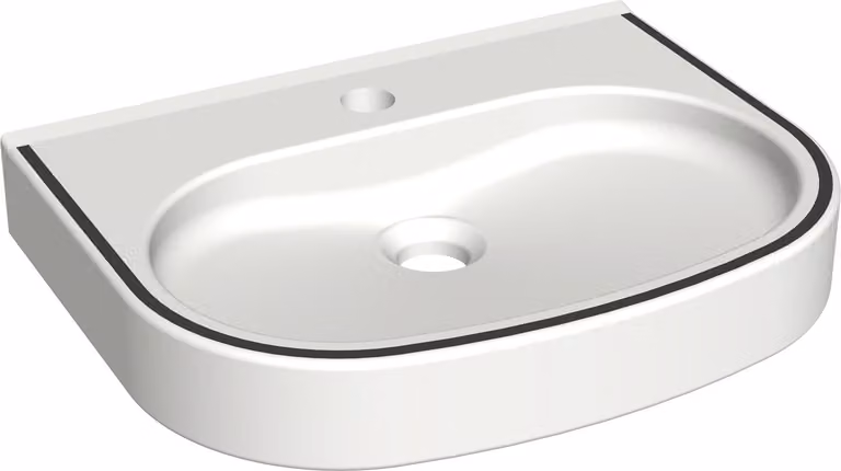 KWC AR lavabo, VARIUScare, MIRANIT, 450x120x350 mm, senza barre, colore a strisce