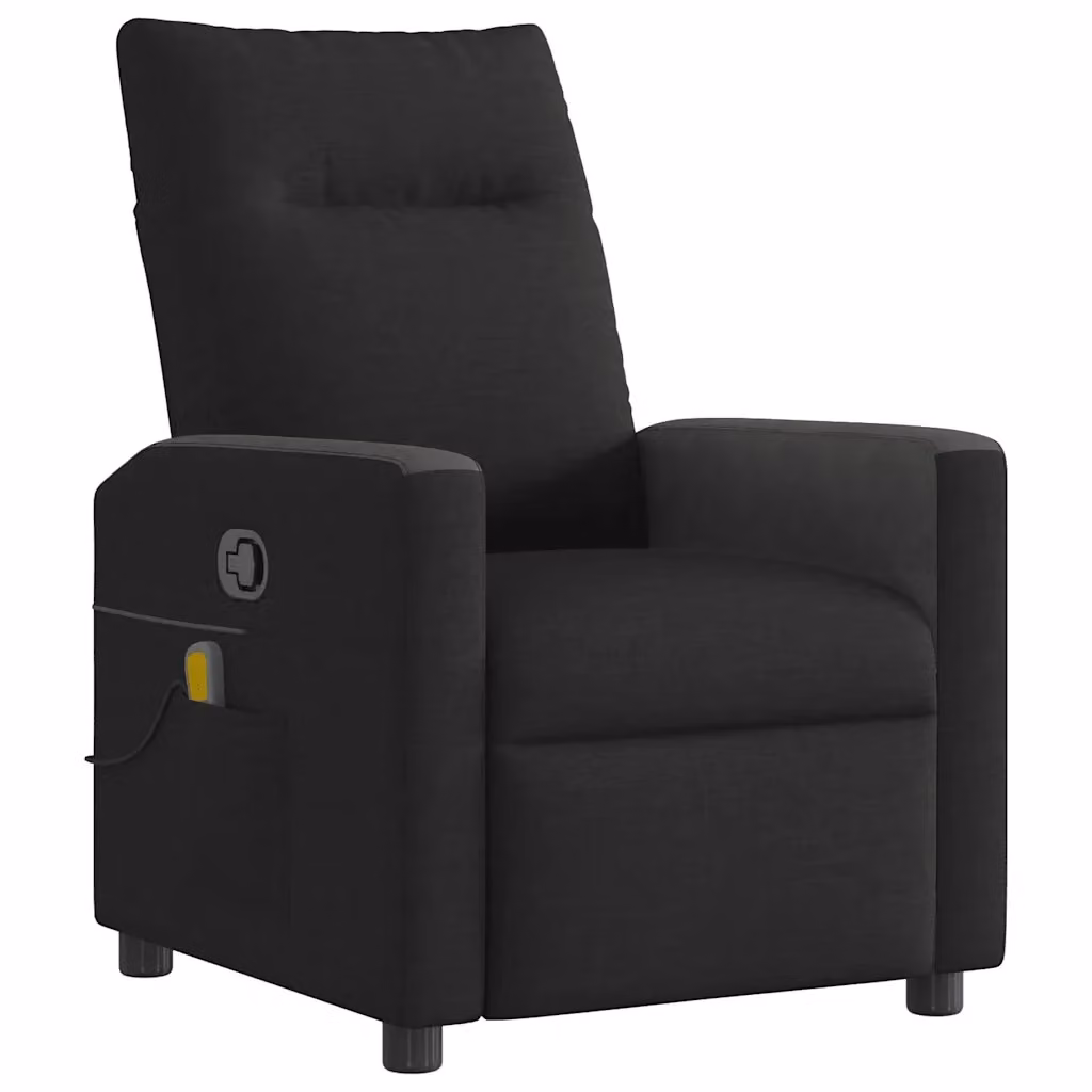 Poltrona Reclinabile Relax vidaXL Nera in Tessuto con Braccioli – 2