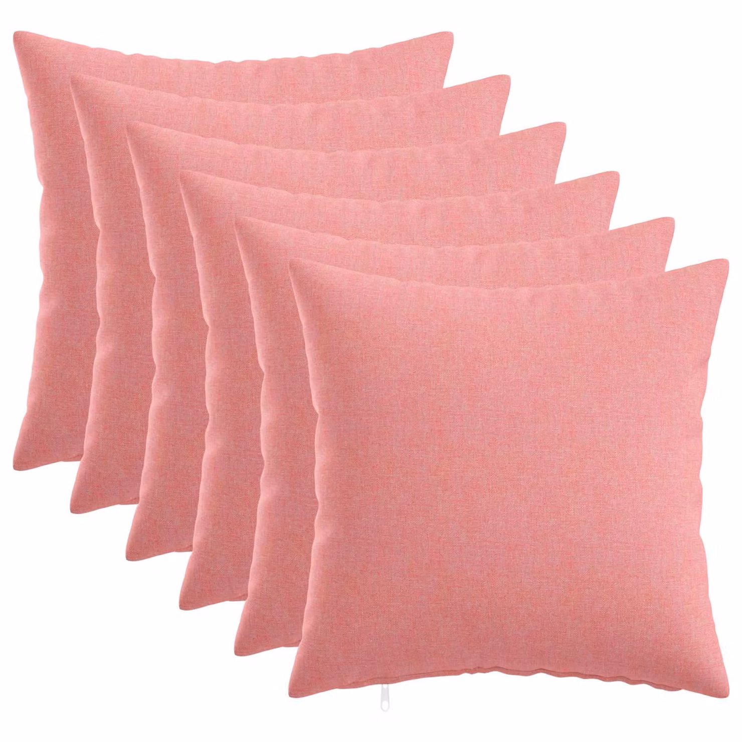 Set di 6 federe vidaXL HEERLEN rosa in tessuto di poliestere, L 45 x P 45 cm
