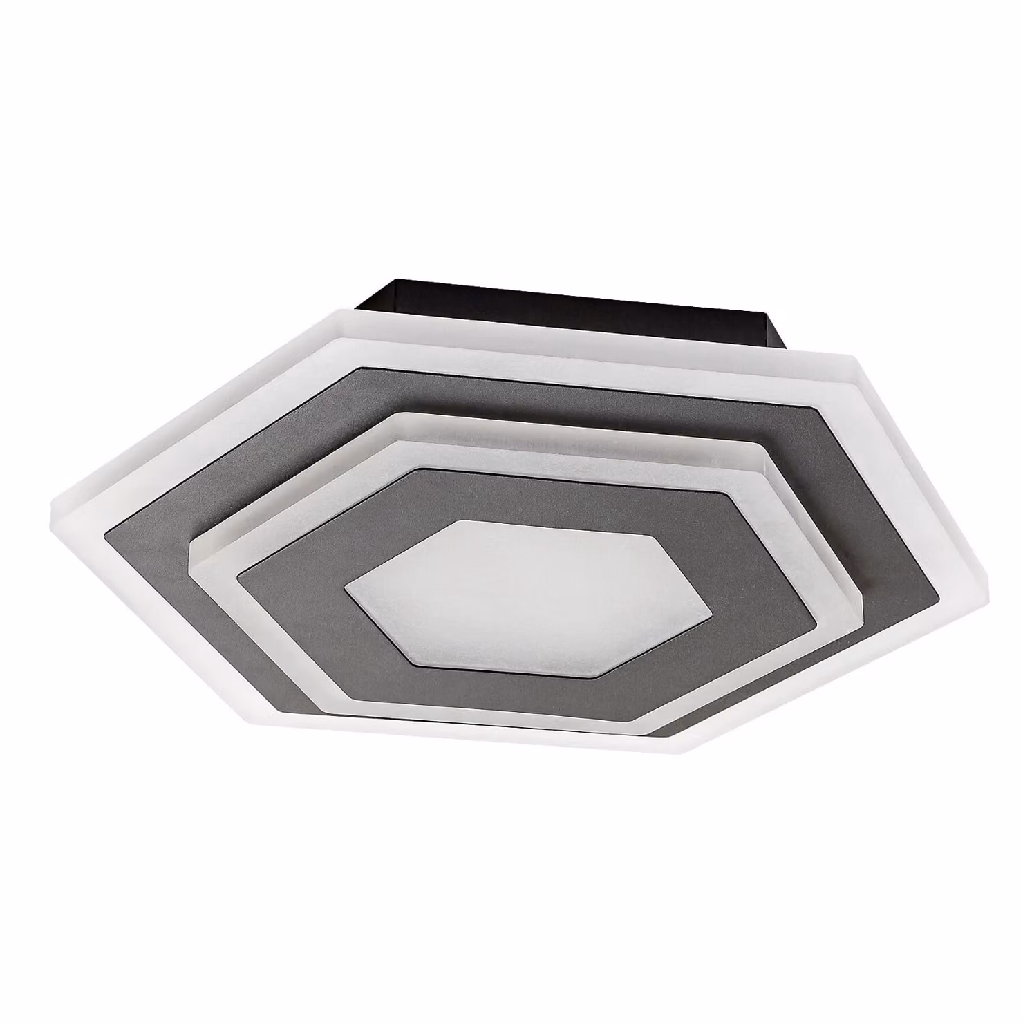 Plafond 27 cm LED 23W nero esagonale Bitsi 71113 Rabalux