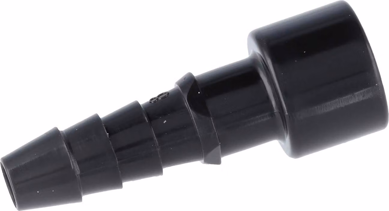 Connettore pneumatico HARTING senza valvola di intercettazione, connettore a innesto (F), diametro interno del tubo 4,0 mm, colore nero, 1 pezzo