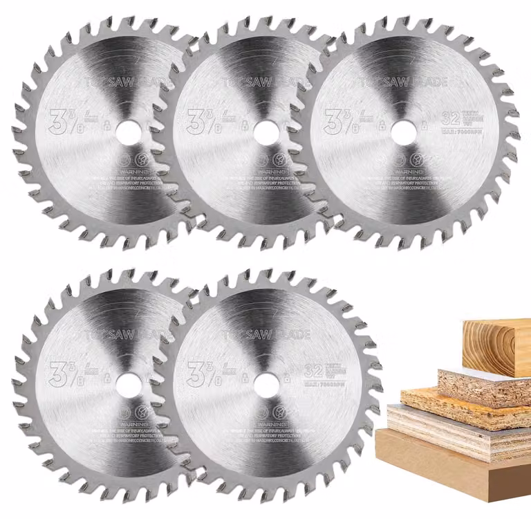 Set di 5 lame per sega circolare da 89 mm per lavorazione del legno