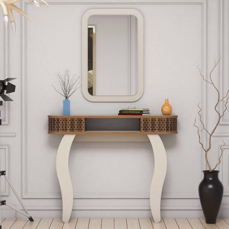 Skye Decor, Damla- Damla CTN, Crema, Comò, 85x105x30 cm, 100% pannello particellare rivestito in melamina